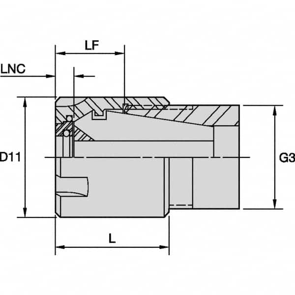 Kennametal - Collet Locknut - Series ER16, Through Coolant - Exact Industrial Supply