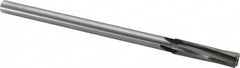 Made in USA - 7/16" Carbide-Tipped 4 Flute Chucking Reamer - Spiral Flute, 3/8" Straight Shank, 1-3/4" Flute Length, 7" OAL - Benchmark Tooling