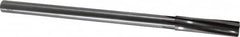 Made in USA - 1/2" Carbide-Tipped 6 Flute Chucking Reamer - Spiral Flute, 7/16" Straight Shank, 2" Flute Length, 8" OAL - Benchmark Tooling