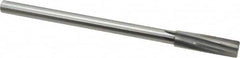 Made in USA - 9/16" Carbide-Tipped 6 Flute Chucking Reamer - Spiral Flute, 7/16" Straight Shank, 2" Flute Length, 8" OAL - Benchmark Tooling