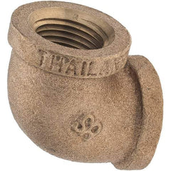Merit Brass - Class 125, 3/8" Internal Pipe, Brass 90° Street Elbow - FNPT x FNPT - Benchmark Tooling