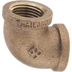 Merit Brass - Class 125, 1/2" Internal Pipe, Brass 90° Street Elbow - FNPT x FNPT - Benchmark Tooling