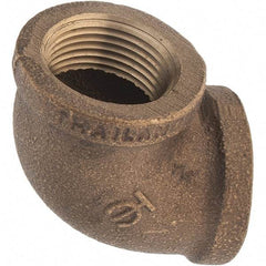 Merit Brass - Class 125, 3/4" Internal Pipe, Brass 90° Street Elbow - FNPT x FNPT - Benchmark Tooling