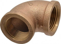 Merit Brass - Class 125, 1" Internal Pipe, Brass 90° Elbow - FNPT x FNPT - Benchmark Tooling