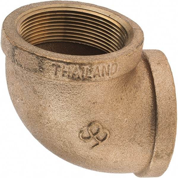 Merit Brass - Class 125, 2" Internal Pipe, Brass 90° Street Elbow - FNPT x FNPT - Benchmark Tooling