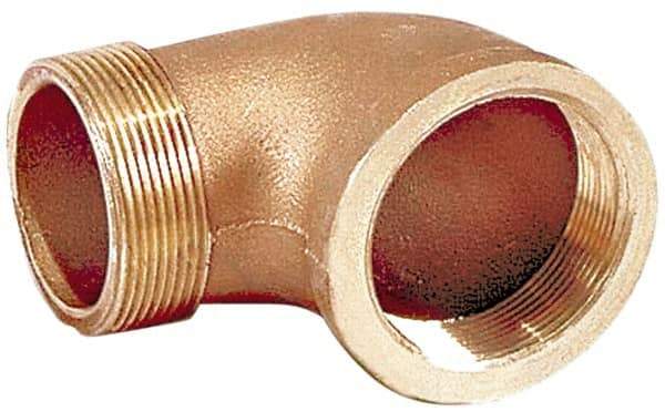 Merit Brass - Class 125, 1/4" Internal Pipe, Lead Free Brass 90° Street Elbow - FNPT x MNPT - Benchmark Tooling