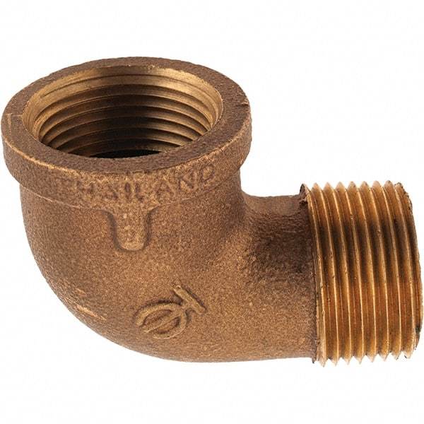 Merit Brass - Class 125, 1" Internal Pipe, Brass 90° Street Elbow - FNPT x MNPT - Benchmark Tooling