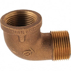 Merit Brass - Class 125, 1" Internal Pipe, Brass 90° Street Elbow - FNPT x MNPT - Benchmark Tooling