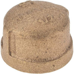 Merit Brass - Class 125, 1/2" Internal Pipe, Brass End Cap - FNPT - Benchmark Tooling