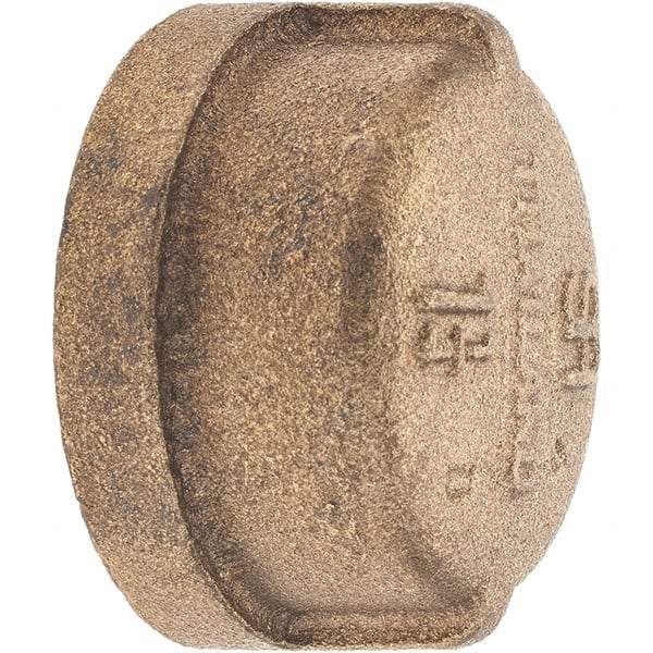 Merit Brass - Class 125, 1-1/4" Internal Pipe, Brass End Cap - FNPT - Benchmark Tooling