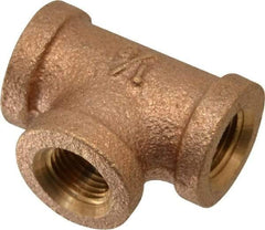 Merit Brass - Class 125, 2" Internal Pipe, Lead Free Brass Tee - FNPT x FNPT x FNPT - Benchmark Tooling