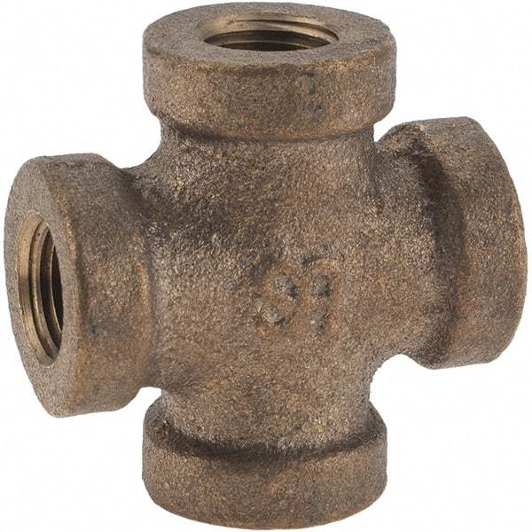 Merit Brass - Class 125, 1/8" Internal Pipe, Brass Cross - All FNPT - Benchmark Tooling