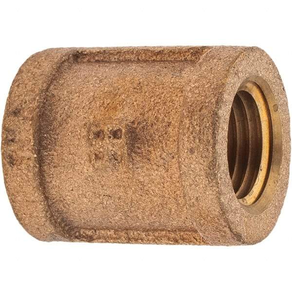 Merit Brass - Class 125, 1/4" Internal Pipe, Brass Coupling - FNPT x FNPT - Benchmark Tooling