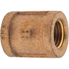 Merit Brass - Class 125, 1/4" Internal Pipe, Brass Coupling - FNPT x FNPT - Benchmark Tooling