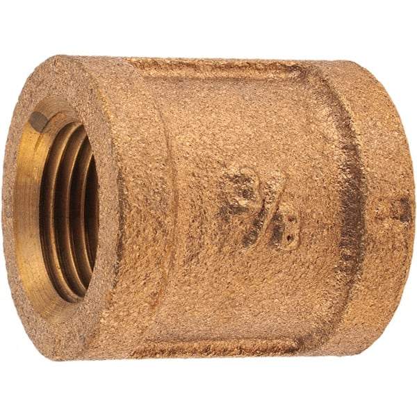 Merit Brass - Class 125, 3/8" Internal Pipe, Brass Coupling - FNPT x FNPT - Benchmark Tooling