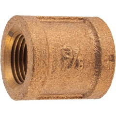 Merit Brass - Class 125, 3/8" Internal Pipe, Brass Coupling - FNPT x FNPT - Benchmark Tooling
