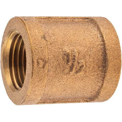 Merit Brass - Class 125, 1/2" Internal Pipe, Brass Coupling - FNPT x FNPT - Benchmark Tooling