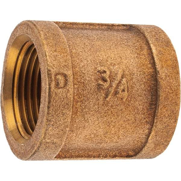 Merit Brass - Class 125, 3/4" Internal Pipe, Brass Coupling - FNPT x FNPT - Benchmark Tooling