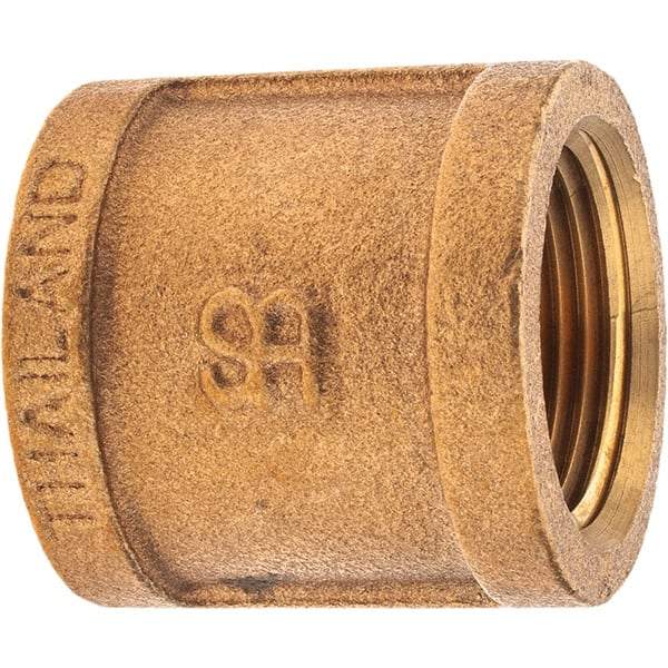 Merit Brass - Class 125, 1" Internal Pipe, Brass Coupling - FNPT x FNPT - Benchmark Tooling