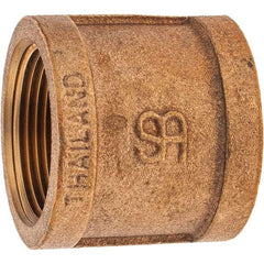 Merit Brass - Class 125, 1-1/4" Internal Pipe, Brass Coupling - FNPT x FNPT - Benchmark Tooling