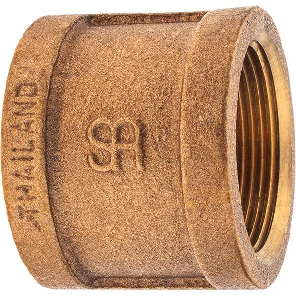 Merit Brass - Class 125, 1-1/2" Internal Pipe, Brass Coupling - FNPT x FNPT - Benchmark Tooling