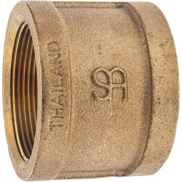 Merit Brass - Class 125, 2" Internal Pipe, Brass Coupling - FNPT x FNPT - Benchmark Tooling