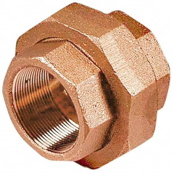 Merit Brass - Class 125, 1/8" Internal Pipe, Lead Free Brass Union - FNPT x FNPT - Benchmark Tooling