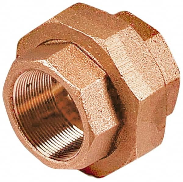 Merit Brass - Class 125, 3/8" Internal Pipe, Lead Free Brass Union - FNPT x FNPT - Benchmark Tooling