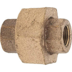 Merit Brass - Class 125, 1/8" Internal Pipe, Brass Union - FNPT x FNPT - Benchmark Tooling