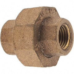 Merit Brass - Class 125, 1/4" Internal Pipe, Brass Union - FNPT x FNPT - Benchmark Tooling