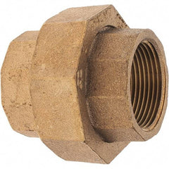Merit Brass - Class 125, 1-1/4" Internal Pipe, Brass Union - FNPT x FNPT - Benchmark Tooling