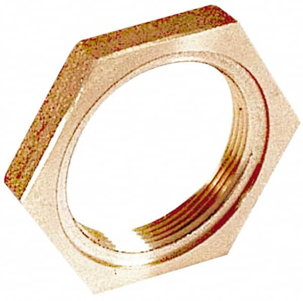 Merit Brass - Class 125, 1-1/2" Internal Pipe, Lead Free Brass Locknut - FNPT - Benchmark Tooling