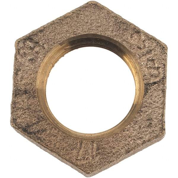 Merit Brass - Class 125, 3/8" Internal Pipe, Brass Locknut - FNPT - Benchmark Tooling
