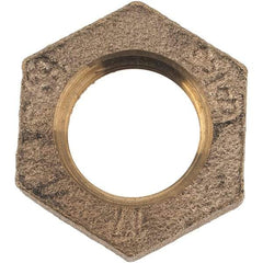 Merit Brass - Class 125, 3/8" Internal Pipe, Brass Locknut - FNPT - Benchmark Tooling