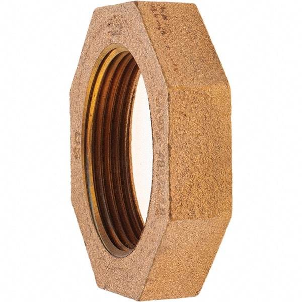 Merit Brass - Class 125, 1-1/2" Internal Pipe, Brass Locknut - FNPT - Benchmark Tooling
