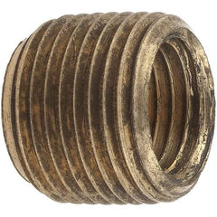 Merit Brass - Class 125, 3/8 x 1/4" Internal Pipe, Brass Face Bushing - MNPT x FNPT - Benchmark Tooling