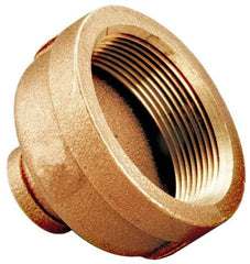 Merit Brass - Class 125, 2 x 1-1/4" Internal Pipe, Brass Reducing Coupling - FBSPT x FBSPT - Benchmark Tooling