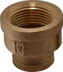 Merit Brass - Class 125, 1 x 1/2" Internal Pipe, Brass Reducing Coupling - FNPT x FNPT - Benchmark Tooling