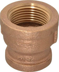 Merit Brass - Class 125, 1 x 3/4" Internal Pipe, Brass Reducing Coupling - FNPT x FNPT - Benchmark Tooling