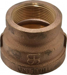 Merit Brass - Class 125, 2 x 1-1/2" Internal Pipe, Brass Reducing Coupling - FNPT x FNPT - Benchmark Tooling