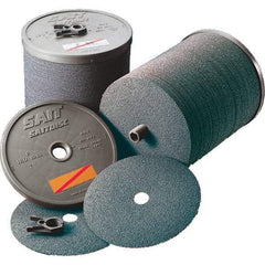 Sait - 4-1/2" Diam 7/8" Hole 60 Grit Fiber Disc - Medium Grade, Zirconia Alumina, 11,000 Max RPM, Series Z - Benchmark Tooling