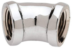 Merit Brass - Class 125, 1/2" Internal Pipe, Red Brass & Chrome 45° Street Elbow - FNPT x FNPT - Benchmark Tooling