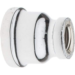 Merit Brass - Class 125, 1/2 x 1/4" Internal Pipe, Red Brass & Chrome Reducing Coupling - FNPT x FNPT - Benchmark Tooling