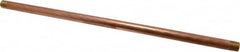 Merit Brass - 18" Long, 3/8" Pipe Threaded Brass Pipe Nipple - NPT Thread, Red Brass - Benchmark Tooling