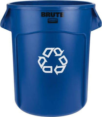 Rubbermaid - 20 Gal Blue Round Recycling Container - Polyethylene, 22-7/8" High - Benchmark Tooling