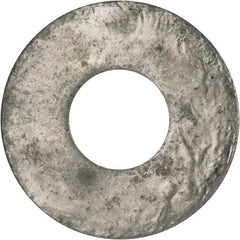 Value Collection - 7/16" Screw, Grade 2 Steel USS Flat Washer - 0.495" ID x 1.28" OD, 0.104" Thick, Galvanized Finish - Benchmark Tooling
