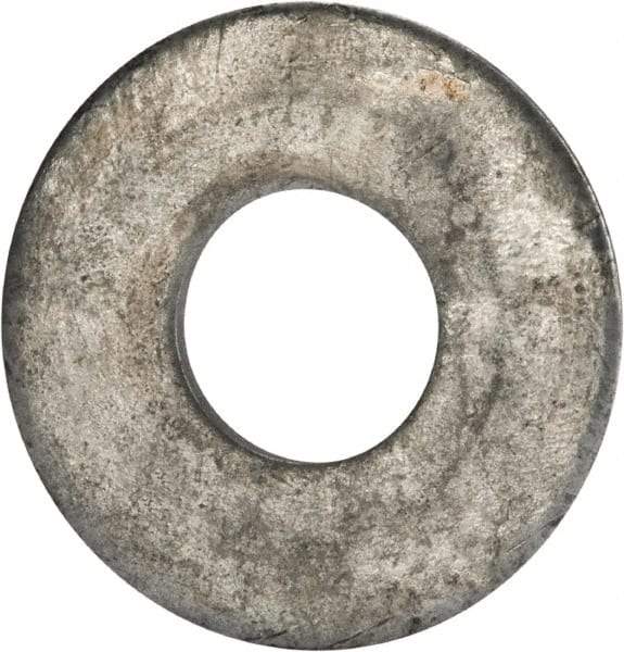 Value Collection - 7/8" Screw, Grade 2 Steel USS Flat Washer - 0.931" ID x 2.28" OD, 0.192" Thick, Galvanized Finish - Benchmark Tooling