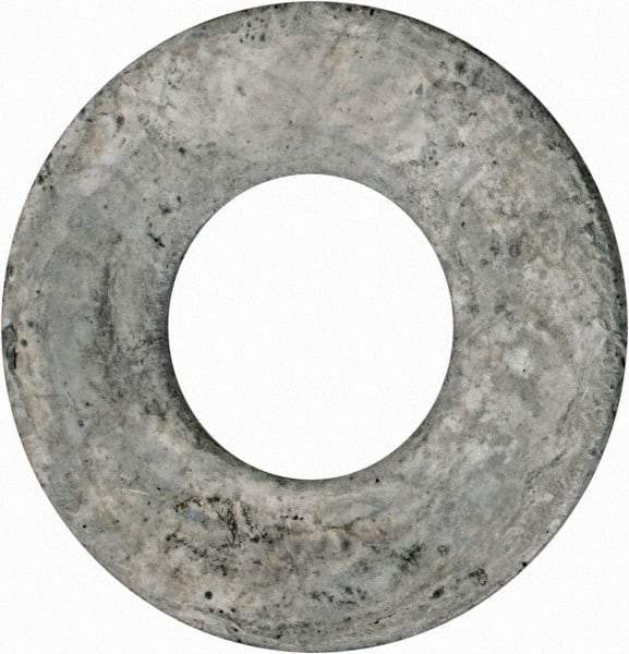 Value Collection - 1-1/8" Screw, Grade 2 Steel USS Flat Washer - 1.243" ID x 2.78" OD, 0.192" Thick, Galvanized Finish - Benchmark Tooling