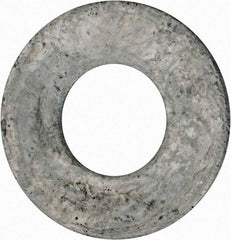 Value Collection - 1-1/8" Screw, Grade 2 Steel USS Flat Washer - 1.243" ID x 2.78" OD, 0.192" Thick, Galvanized Finish - Benchmark Tooling