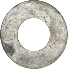 Value Collection - 1-1/4" Screw, Grade 2 Steel USS Flat Washer - 1.368" ID x 3.03" OD, 0.192" Thick, Galvanized Finish - Benchmark Tooling
